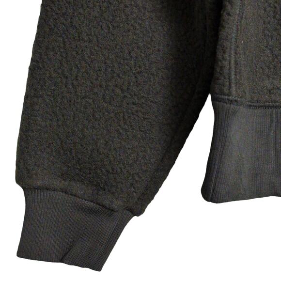 Everlane ReNew Teddy Oversized Crew Sweatshirt Black Fleece Recycled S New - Picture 3 of 12